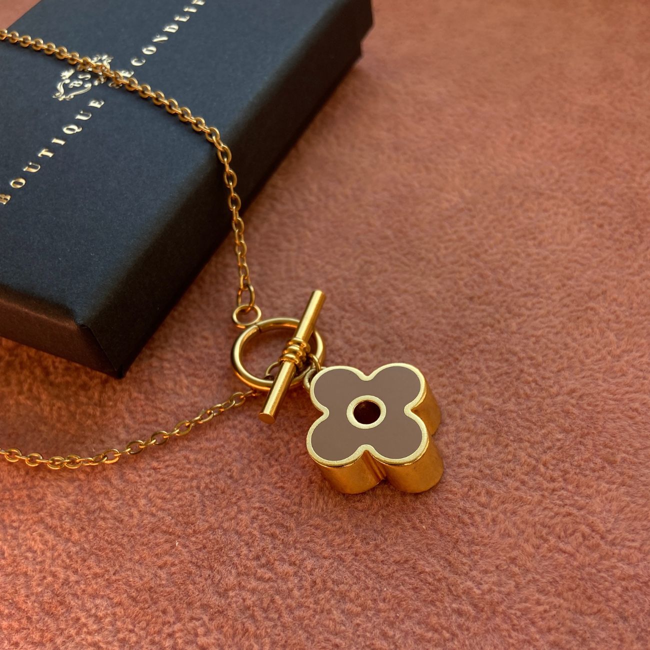 Authentic Louis Vuitton Fleur Charm- Reworked Necklace