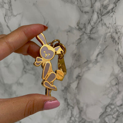 Authentic Prada Bunny Steel Charm - Repurposed Necklace