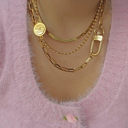 Authentic Louis Vuitton Clasp- Reworked Necklace