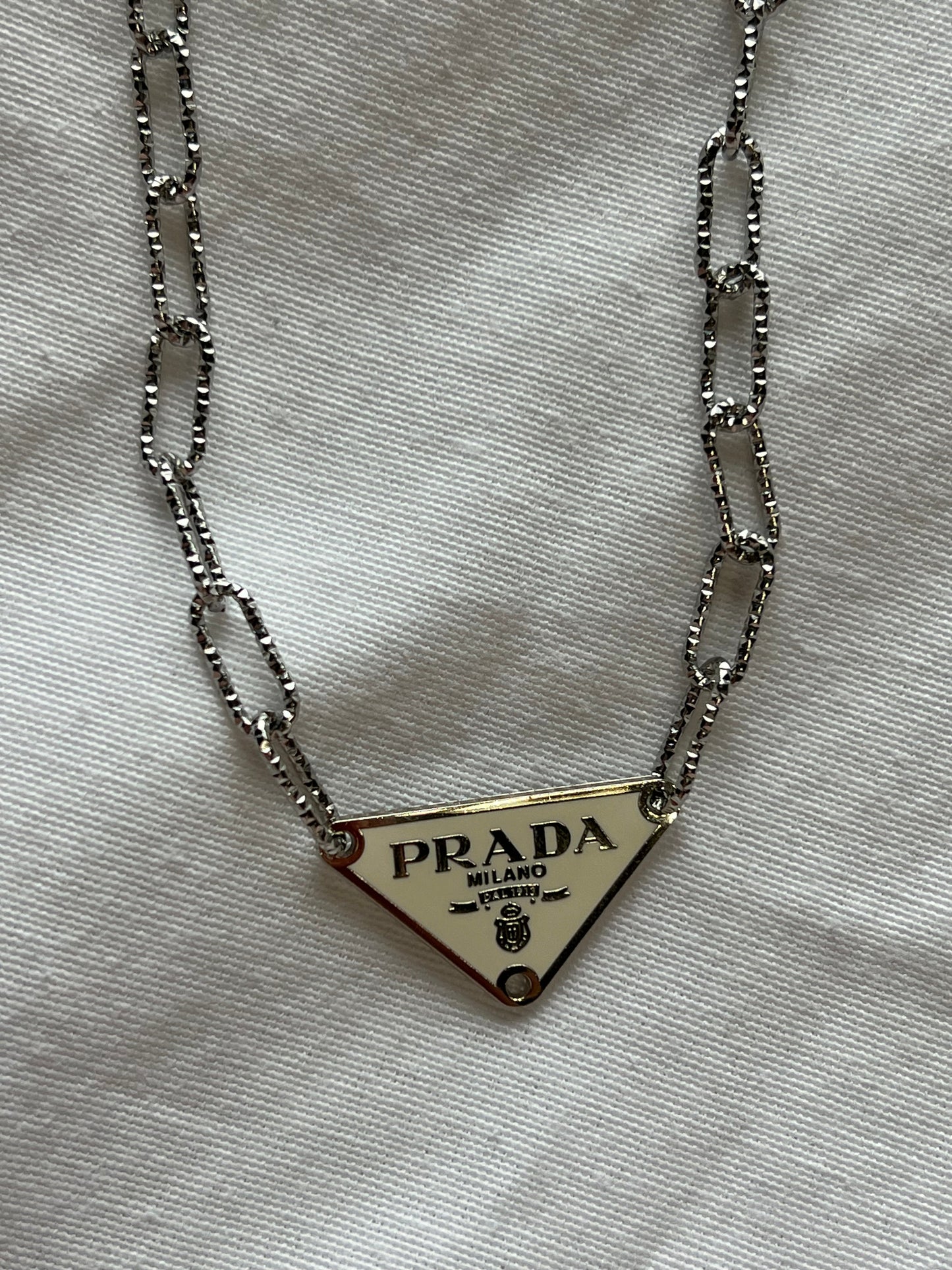 White Triangle Pendant