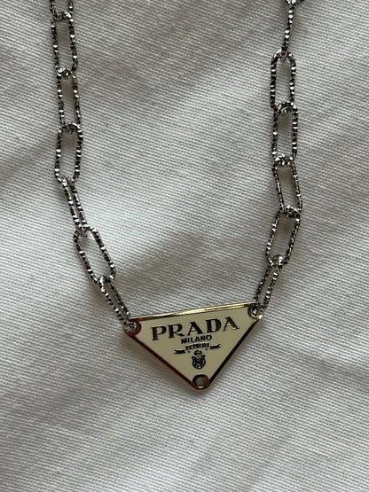 White Triangle Pendant