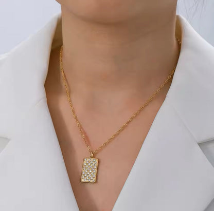 Blingy checkered Necklace