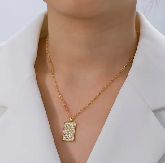 Blingy checkered Necklace