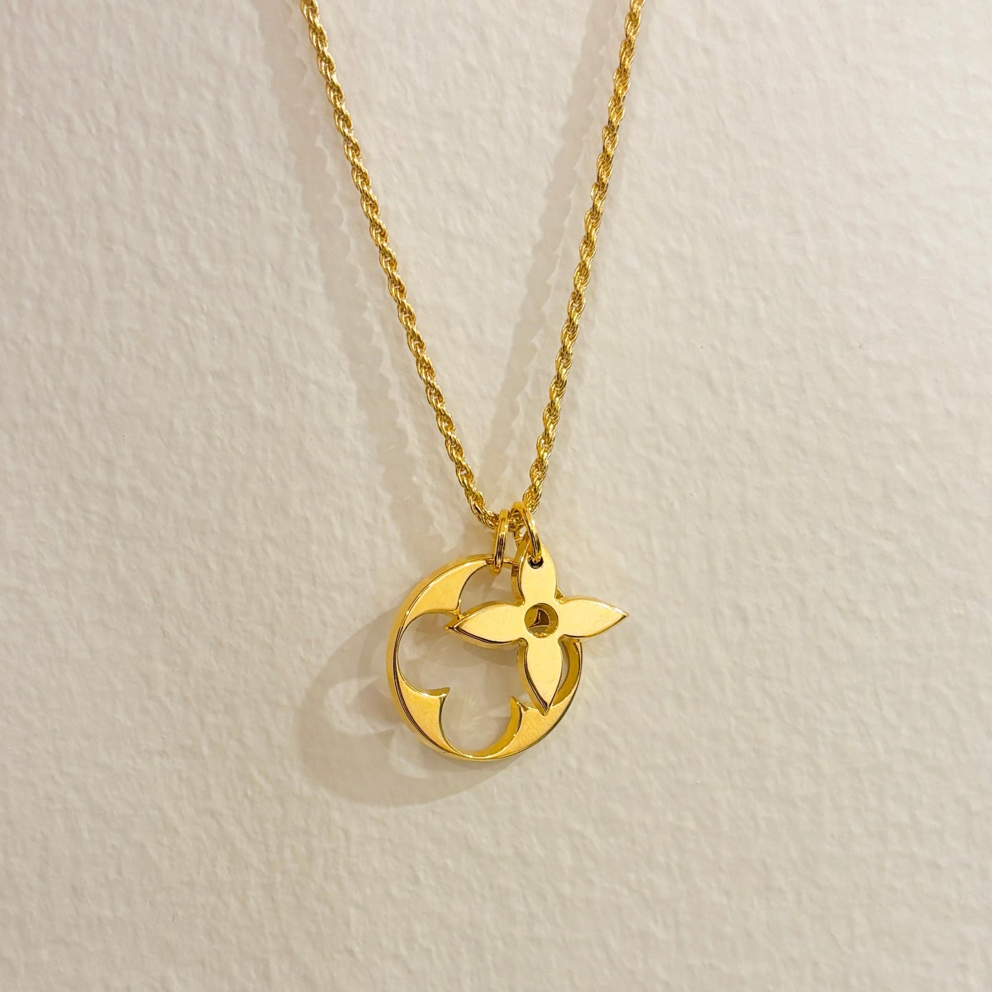 Authentic repurposed Louis Vuitton monogram necklace