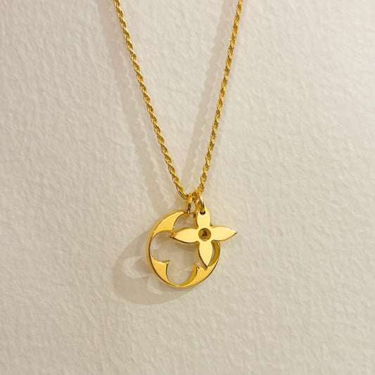 Authentic repurposed Louis Vuitton monogram necklace