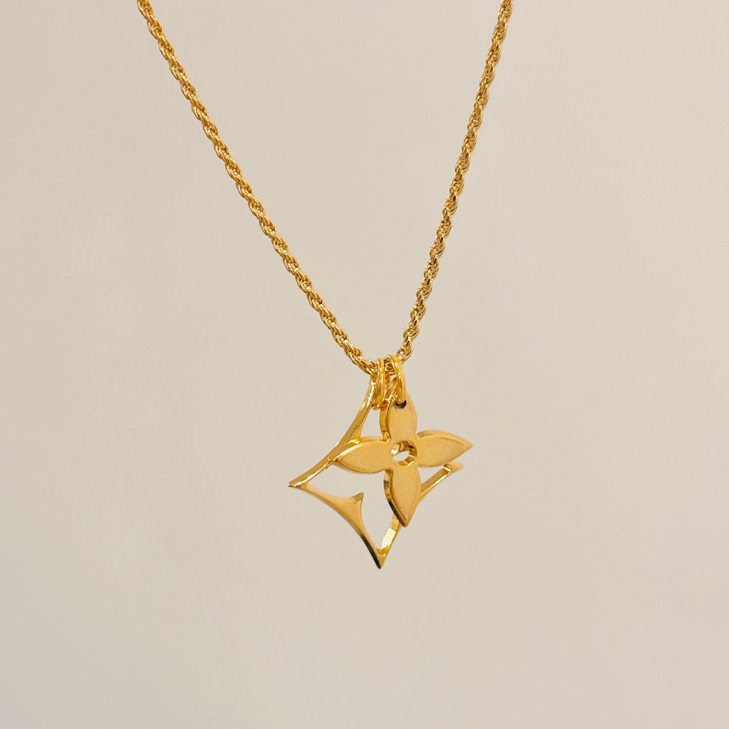 Authentic repurposed Louis Vuitton monogram necklace