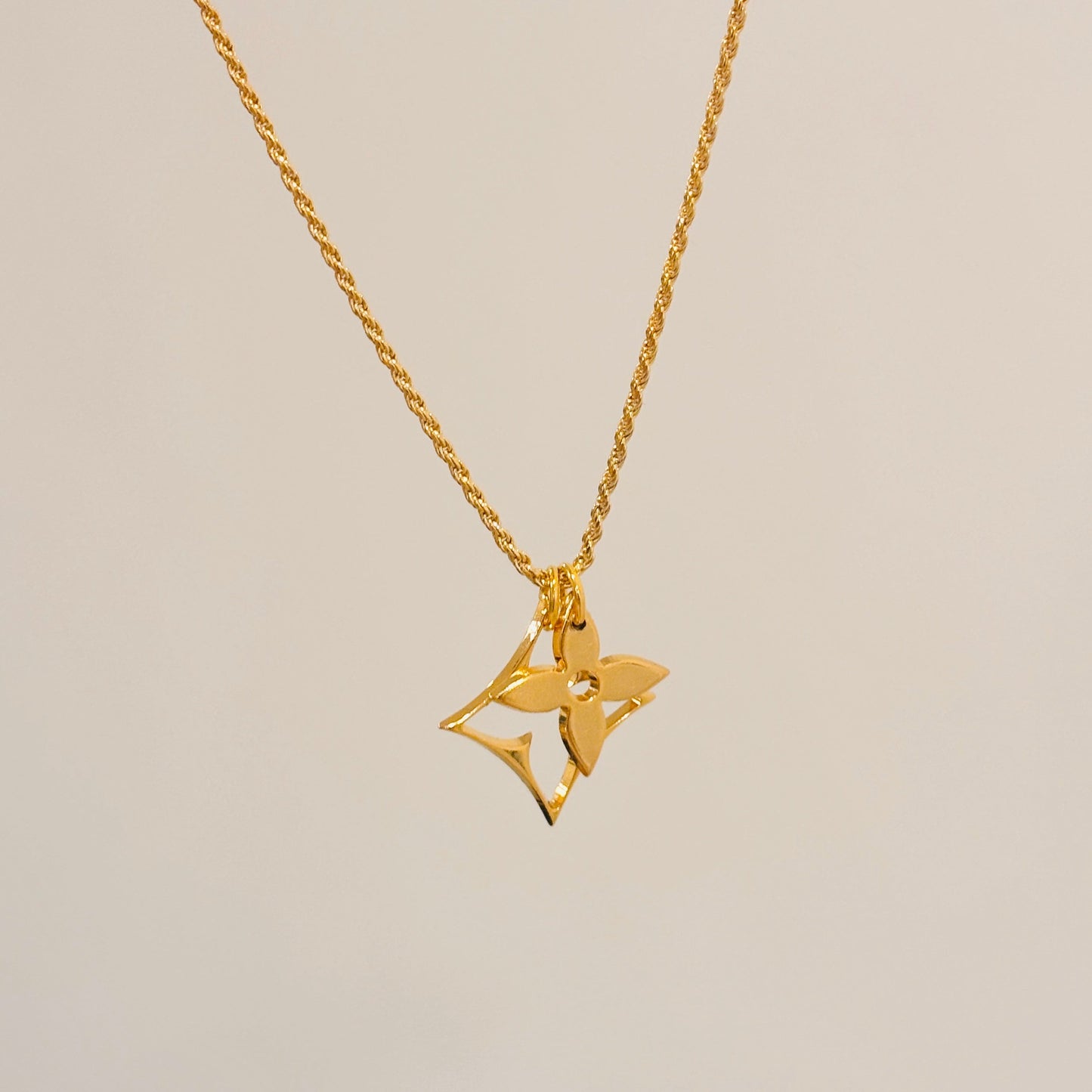Authentic repurposed Louis Vuitton monogram necklace