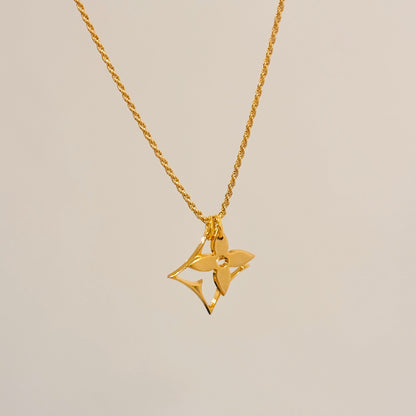Authentic repurposed Louis Vuitton monogram necklace