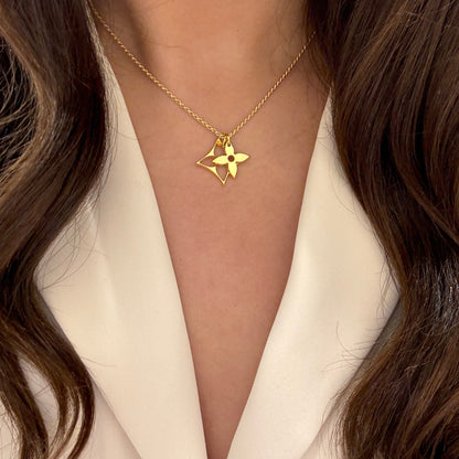 Authentic repurposed Louis Vuitton monogram necklace
