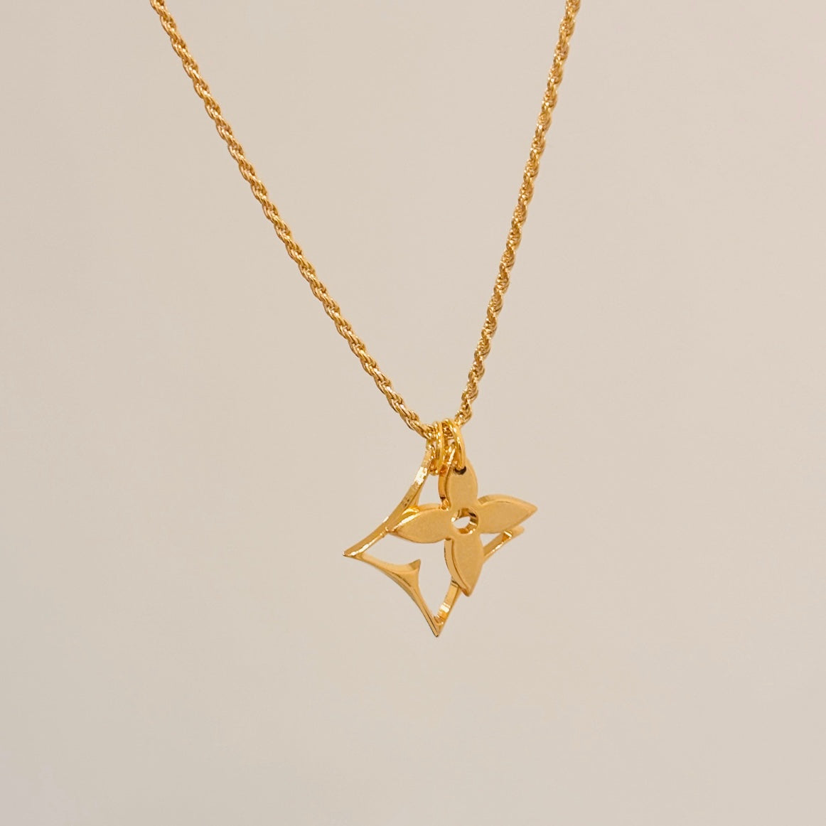 Authentic repurposed Louis Vuitton monogram necklace