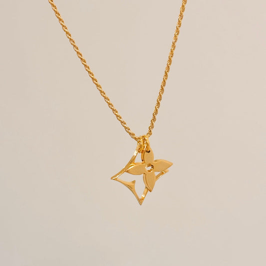 Authentic repurposed Louis Vuitton monogram necklace