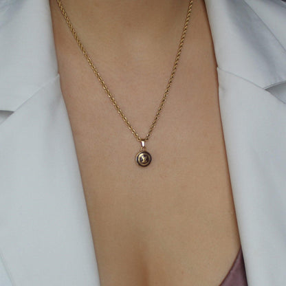 Authentic Louis Vuitton Logo Pastilles Pendant Necklace