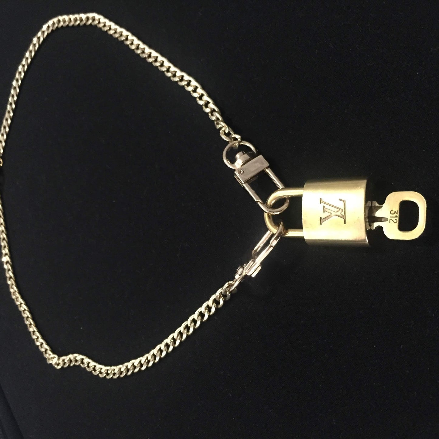 Padlock with Key Necklace with Cuban Chain For Him