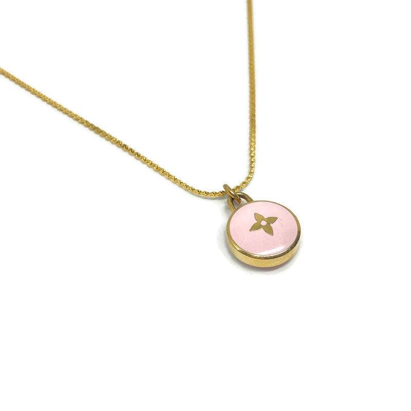 Authentic Louis Vuitton Mini Blush Pendant- Upcycled Necklace