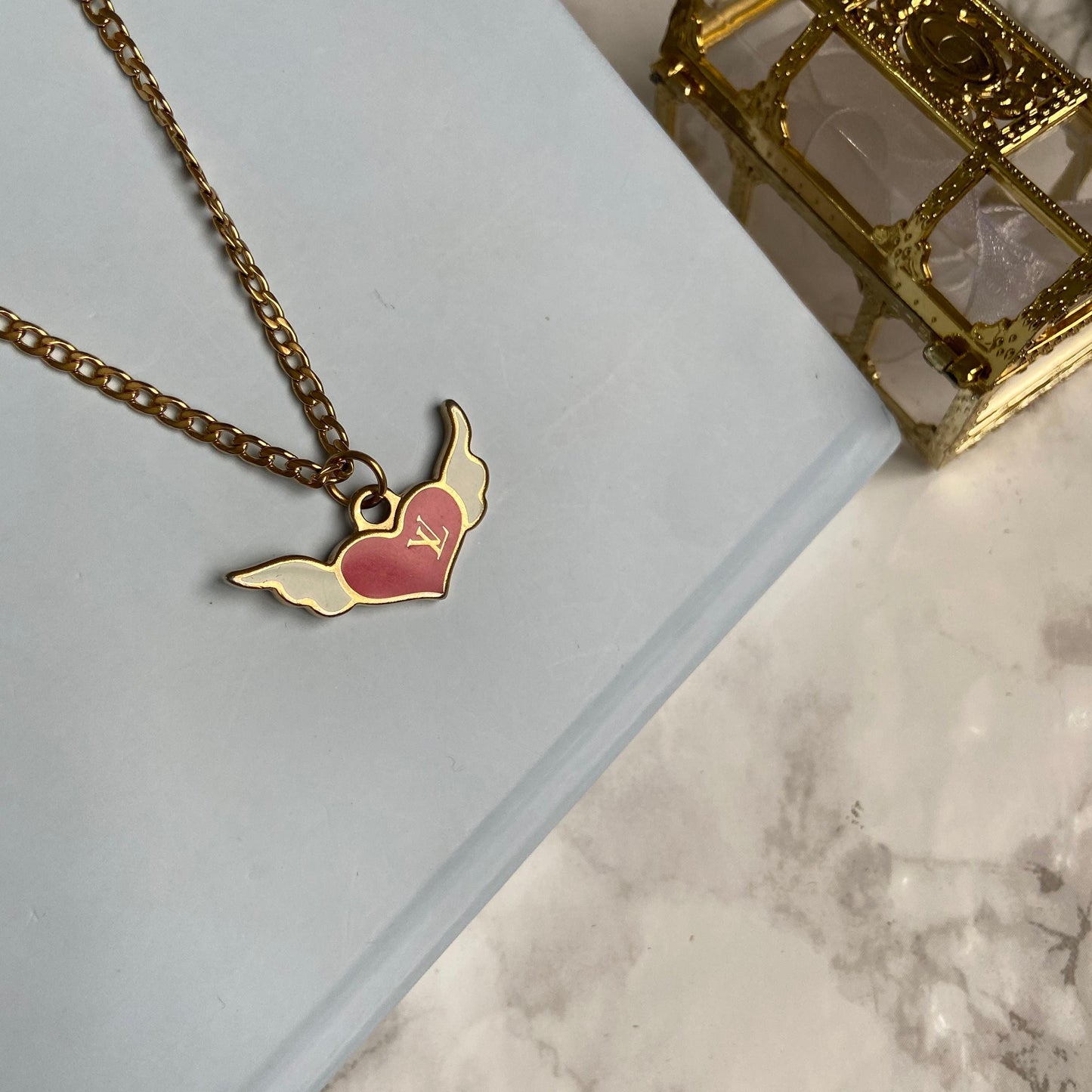 Authentic Louis Vuitton Love Wings Pendant- Reworked Necklaces