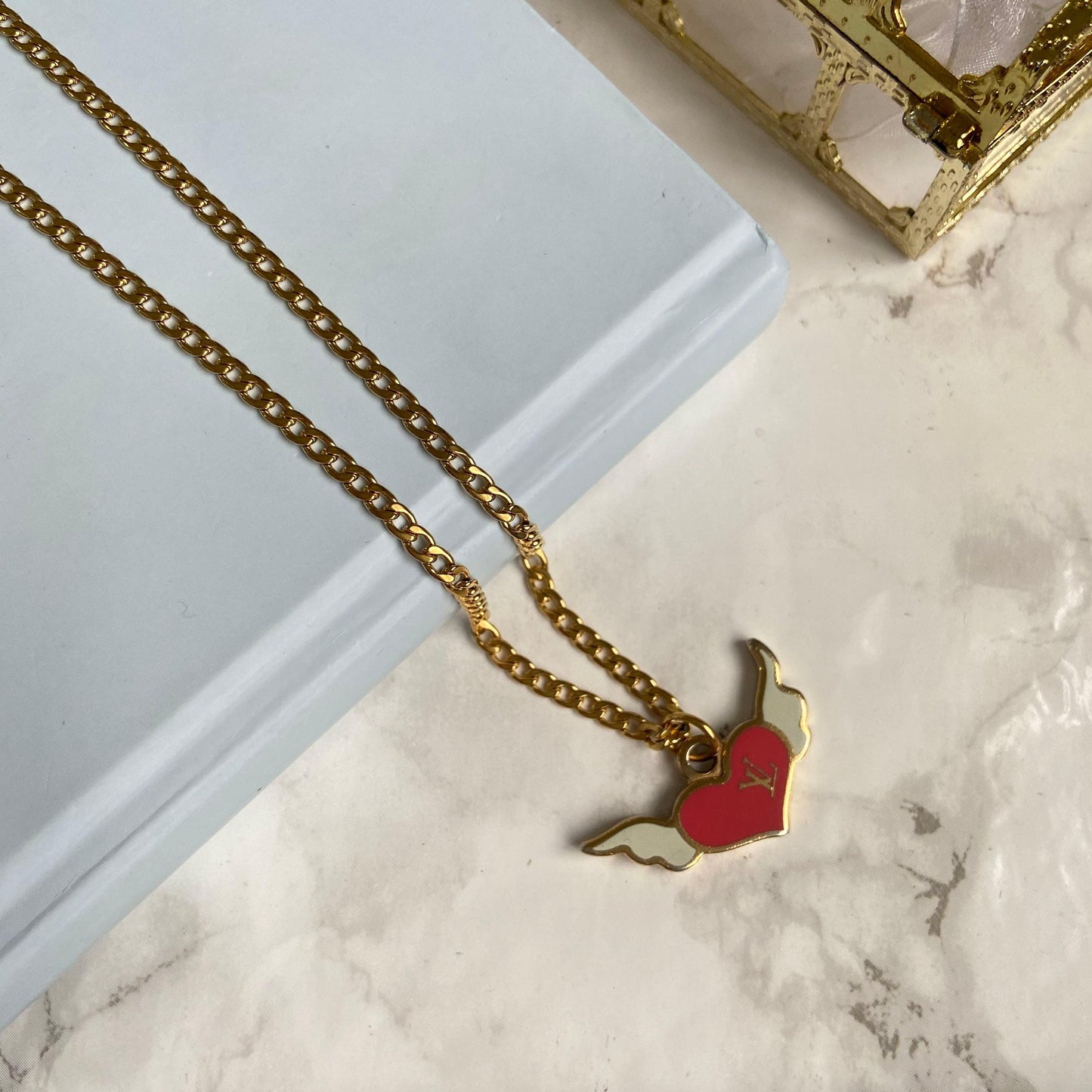 Authentic Louis Vuitton Love Wings Pendant- Reworked Necklaces