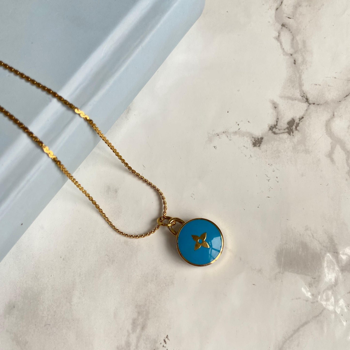 Blu Flower Reworked Pastilles Pendant