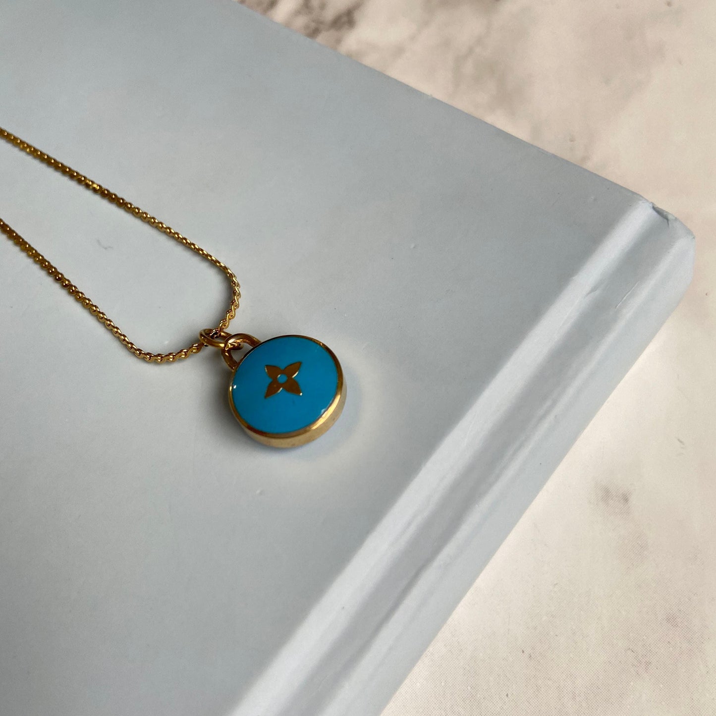 Blu Flower Reworked Pastilles Pendant