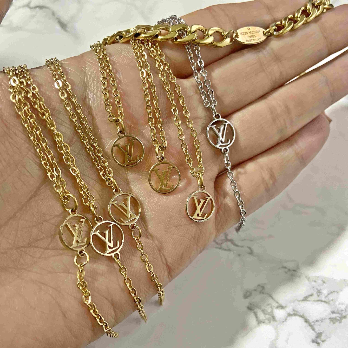 Authentic Louis Vuitton Pendant Mini Tag Reworked Choker