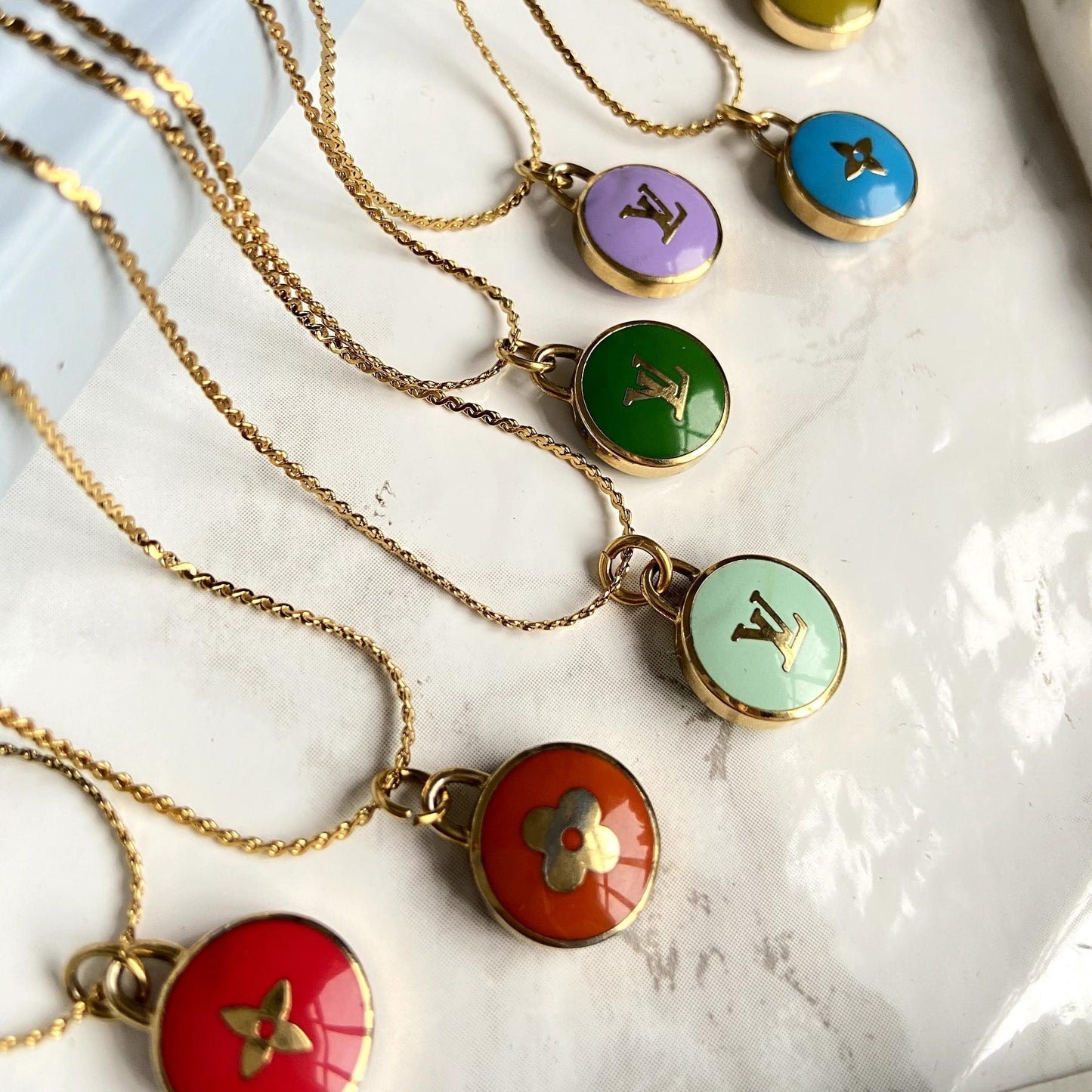 Blu Flower Reworked Pastilles Pendant