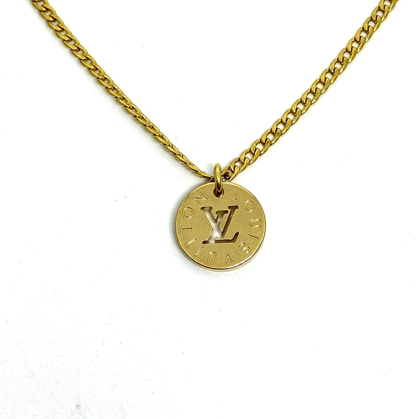 Authentic Louis Vuitton Looping Logo Charm - Necklace