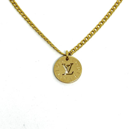 Authentic Louis Vuitton Looping Logo Charm - Necklace
