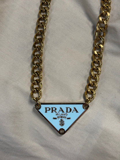 Tiffany Blue Triangle Pendant