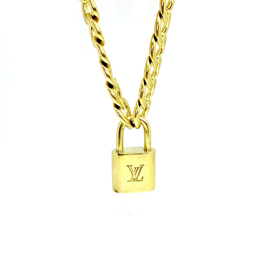 Padlock with Chunky Chain Necklace NO KEY