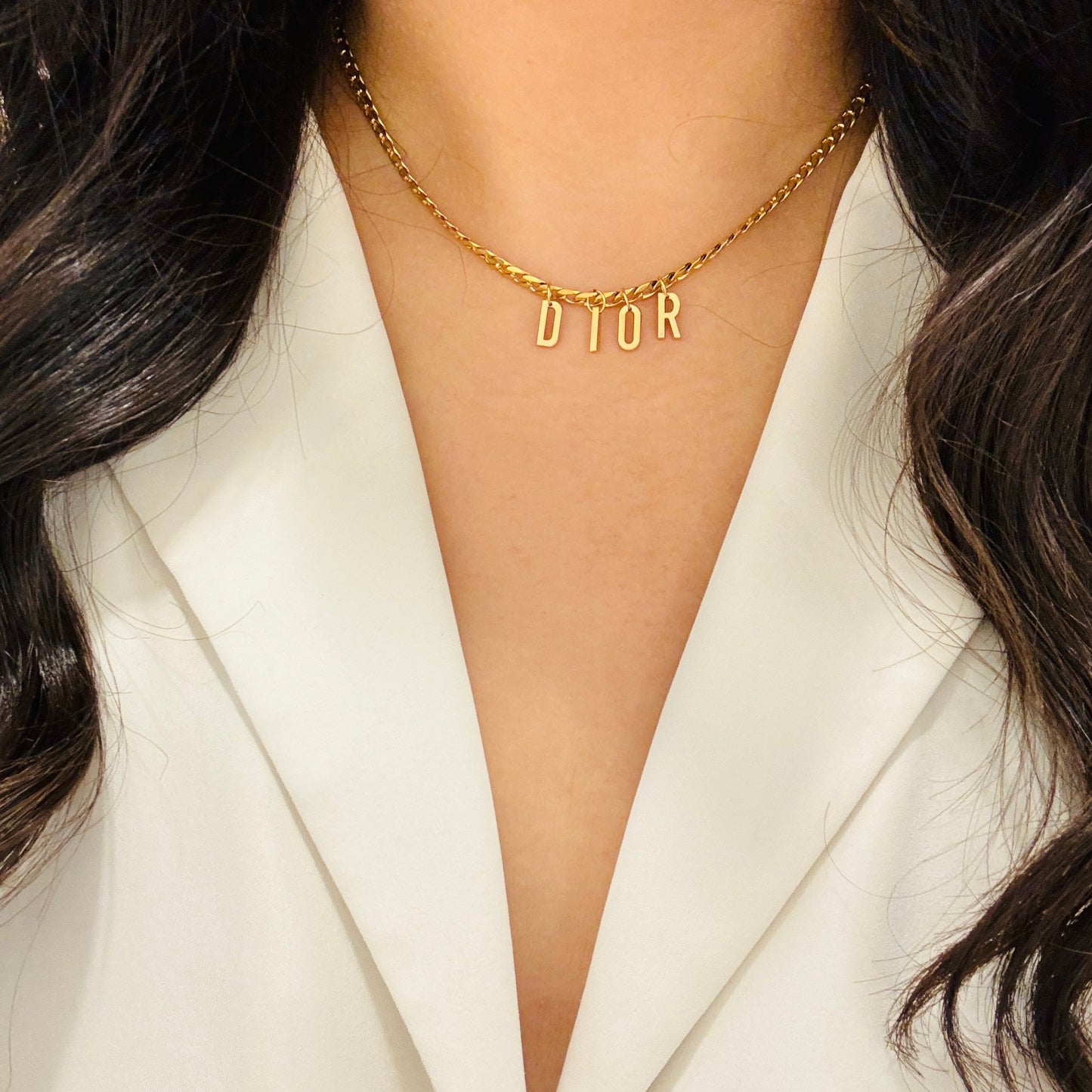 Authentic repurposed Dior necklace