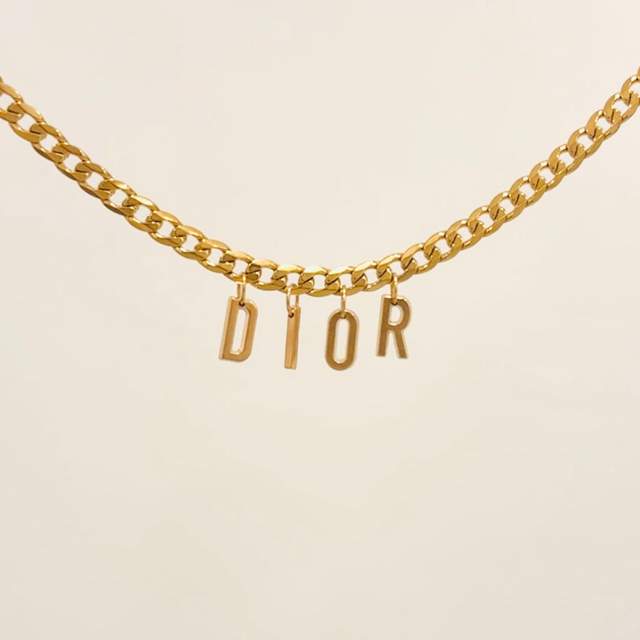 Authentic repurposed Dior necklace