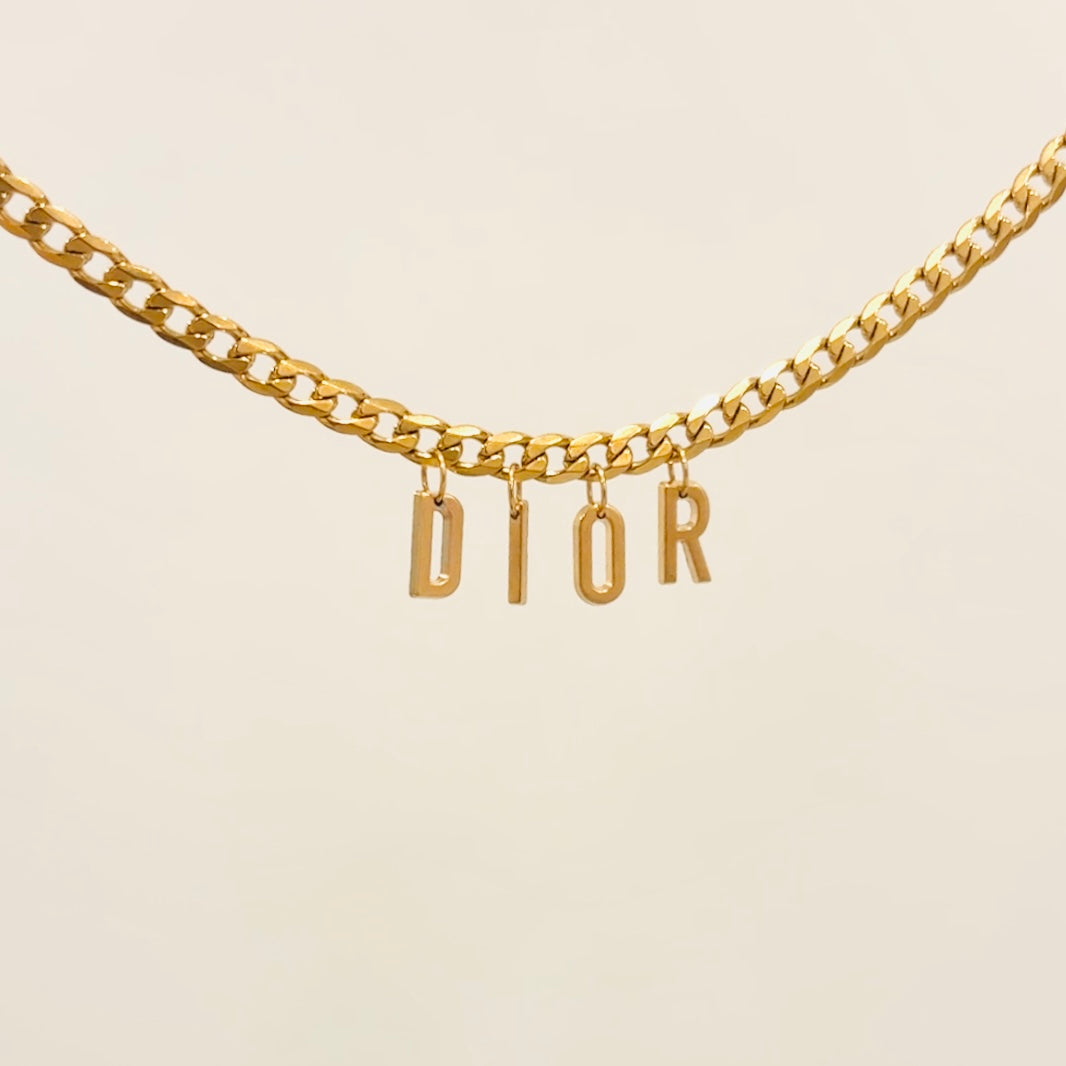 Authentic repurposed Dior necklace