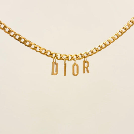Authentic repurposed Dior necklace