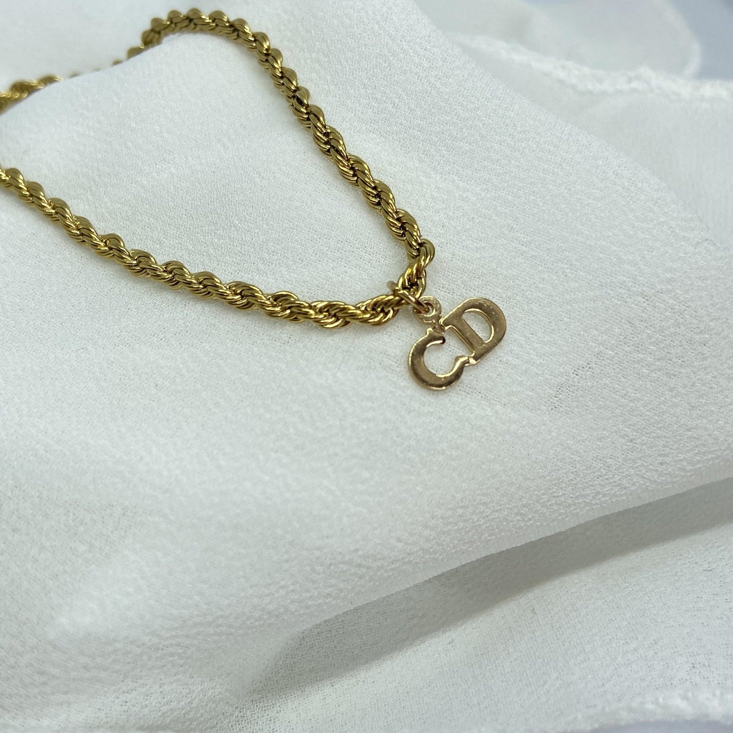 Authentic Mini Dior Pendant - Reworked Necklace