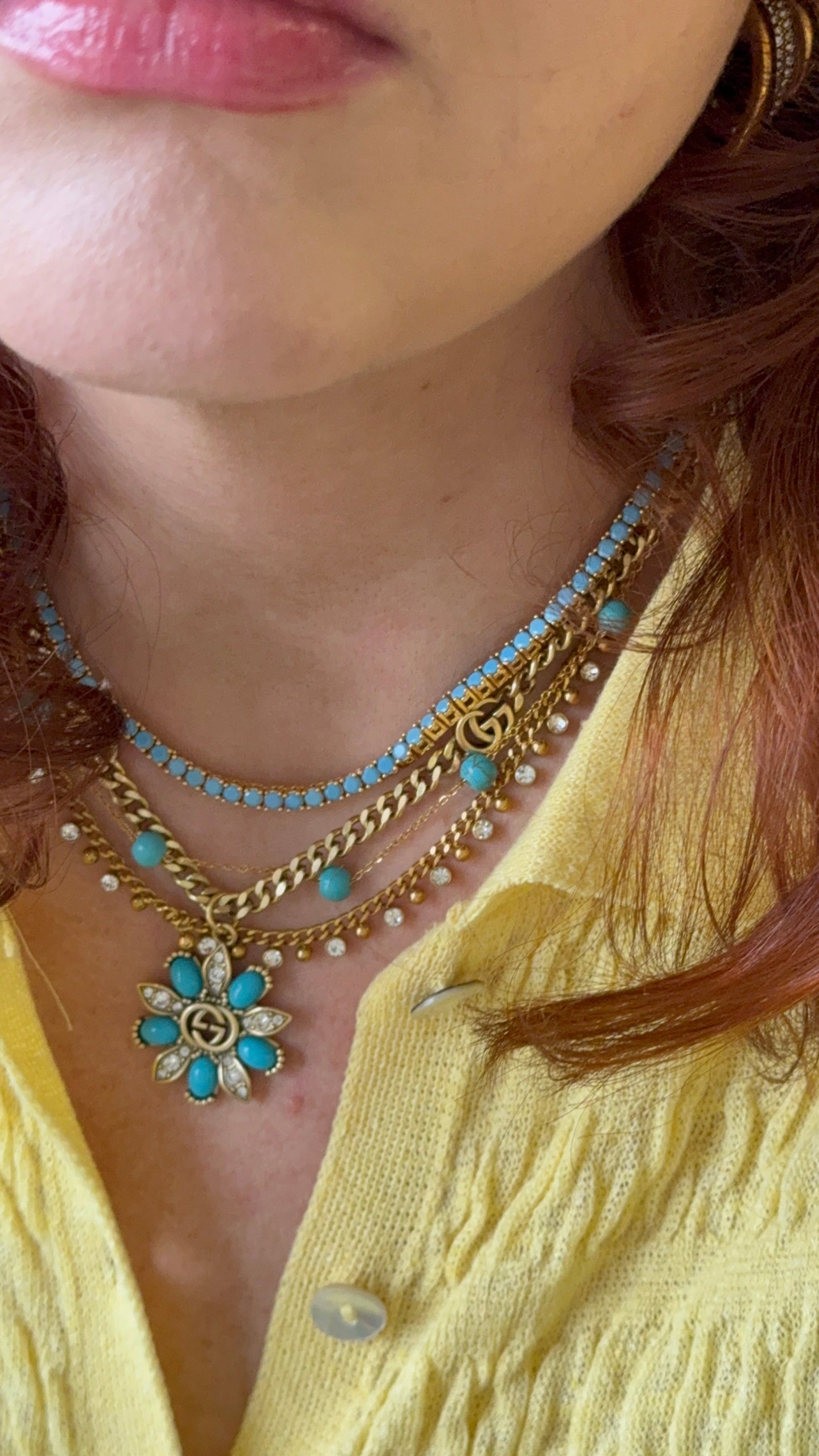 Turquoise Flower Pendant