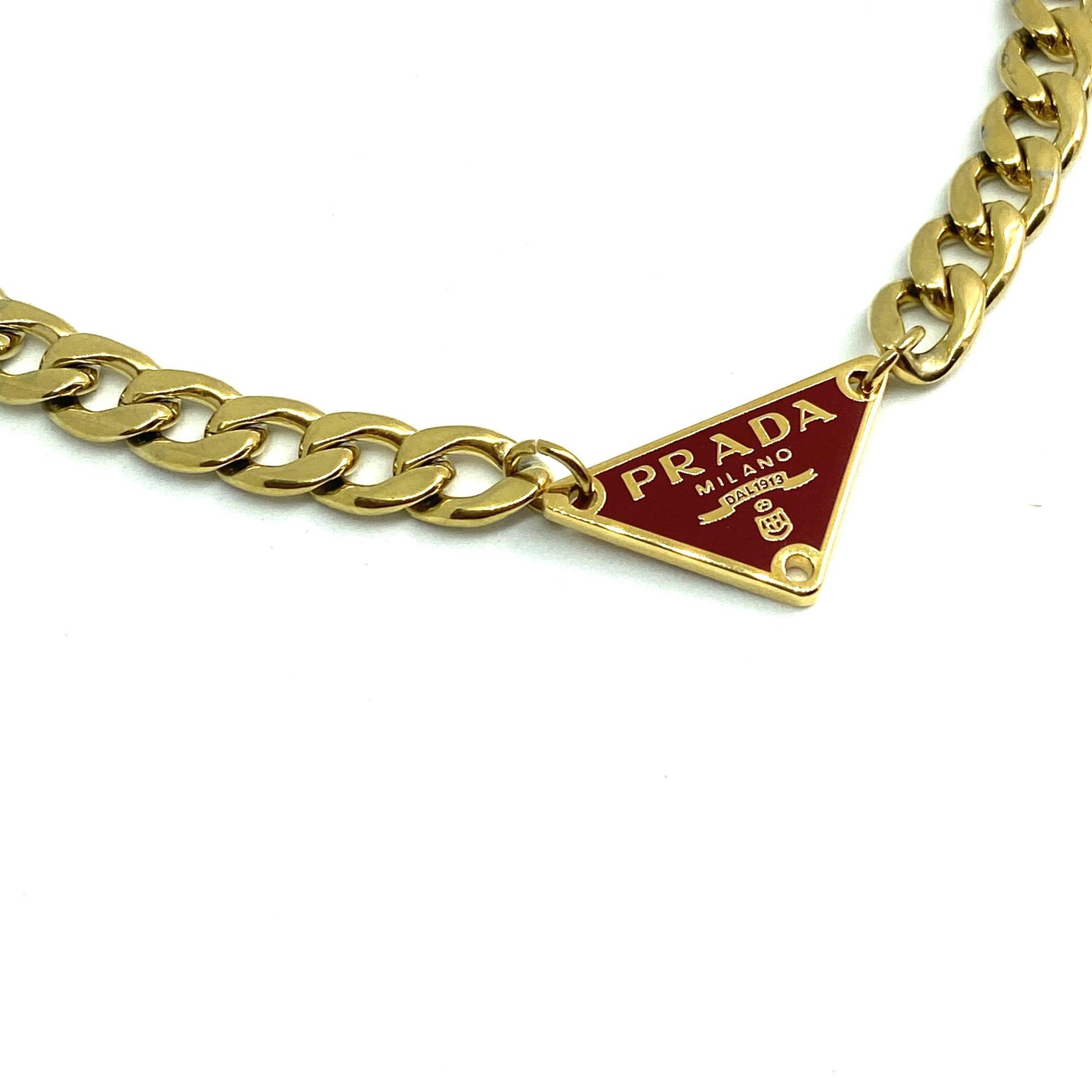 Authentic Prada Red tag - Repurposed Necklace