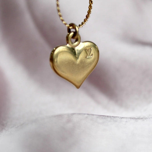 Authentic Louis Vuitton Heart Pendant- Reworked Necklace