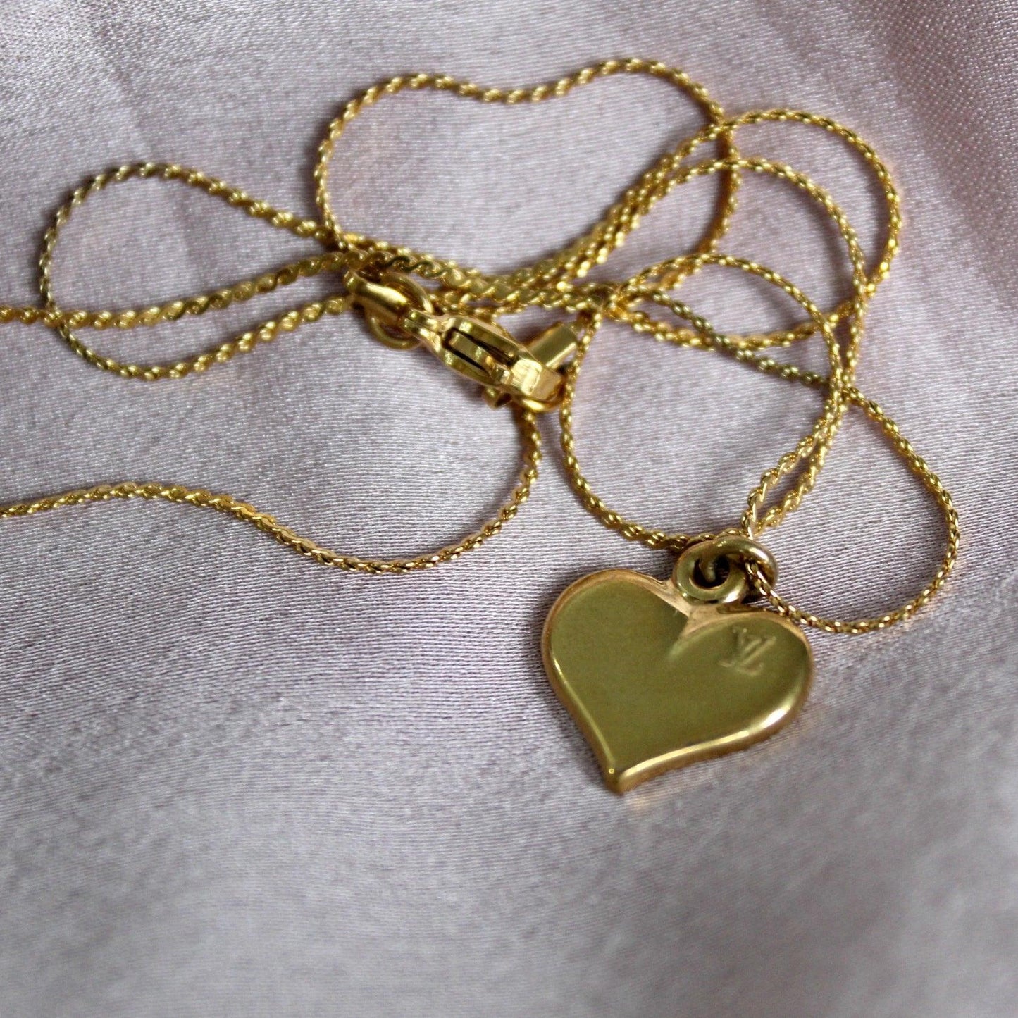 Authentic Louis Vuitton Heart Pendant- Reworked Necklace