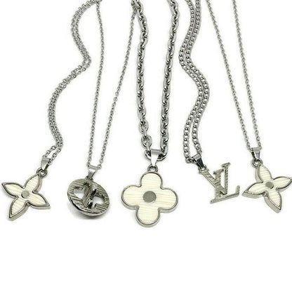 Authentic Louis Vuitton Flower Silver Charm- Reworked Necklace