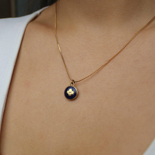 Authentic Louis Vuitton Dark Blue Pendant Pastilles