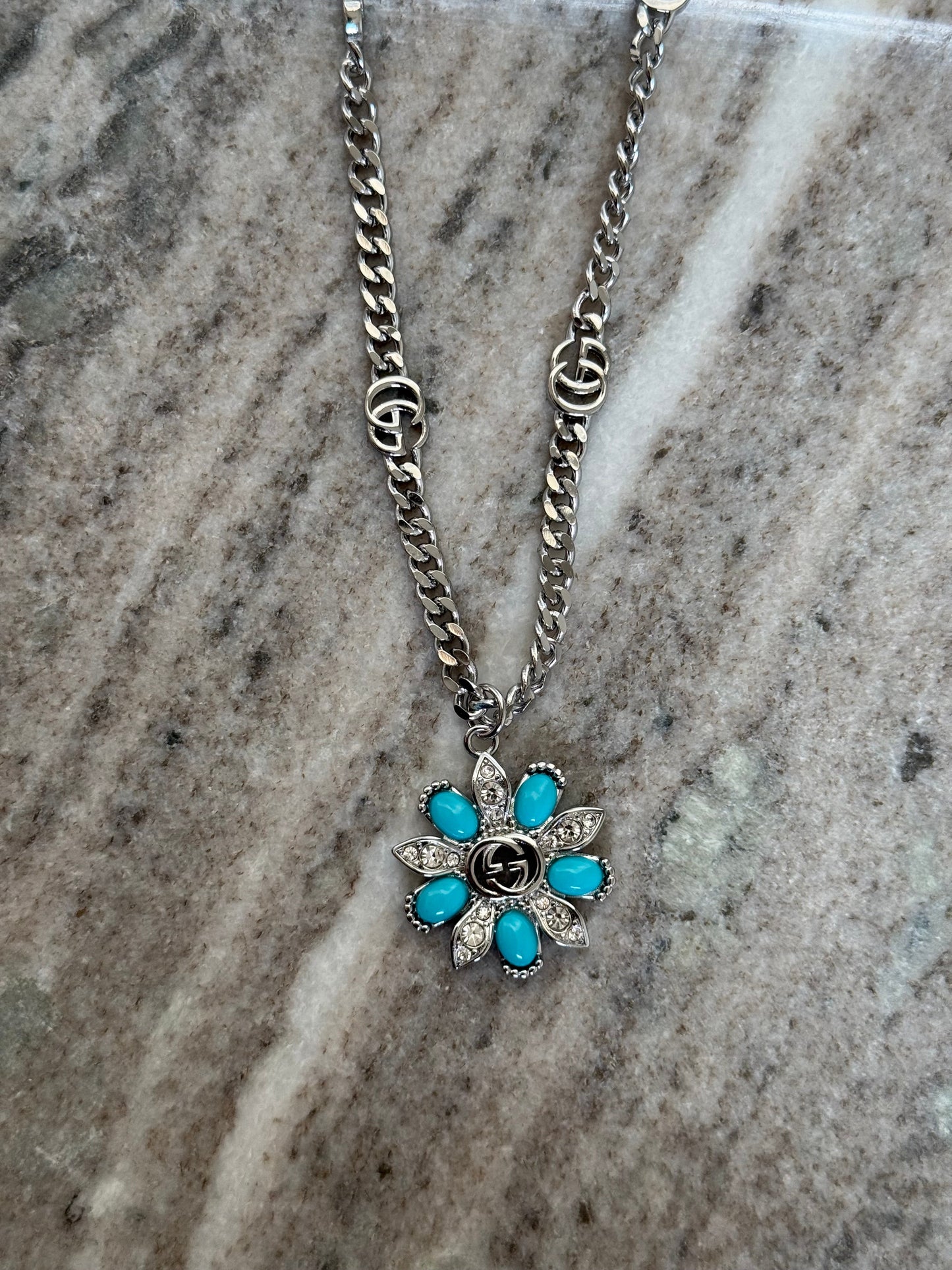Turquoise Flower Pendant