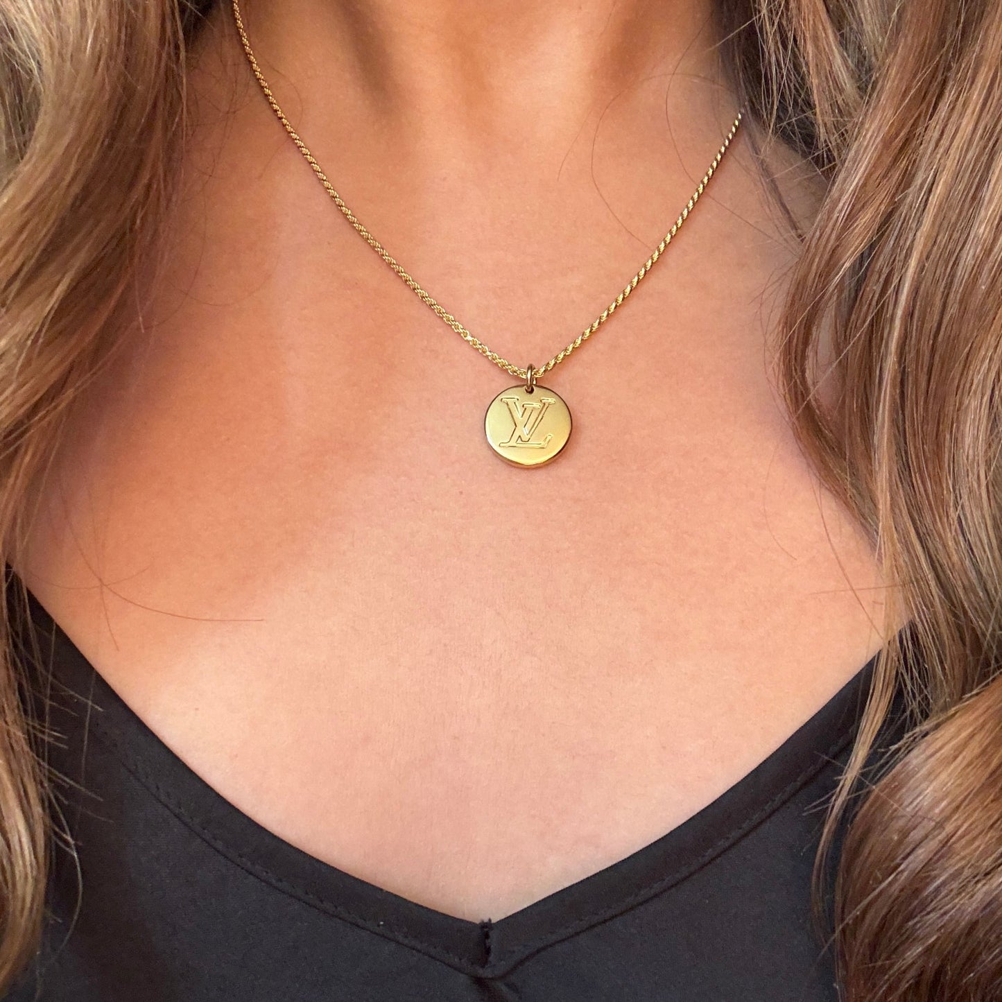 Authentic repurposed Louis Vuitton necklace - reversible
