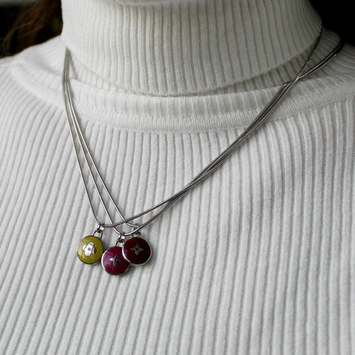 Authentic Louis Vuitton Cerise Pendant- Reworked Necklace