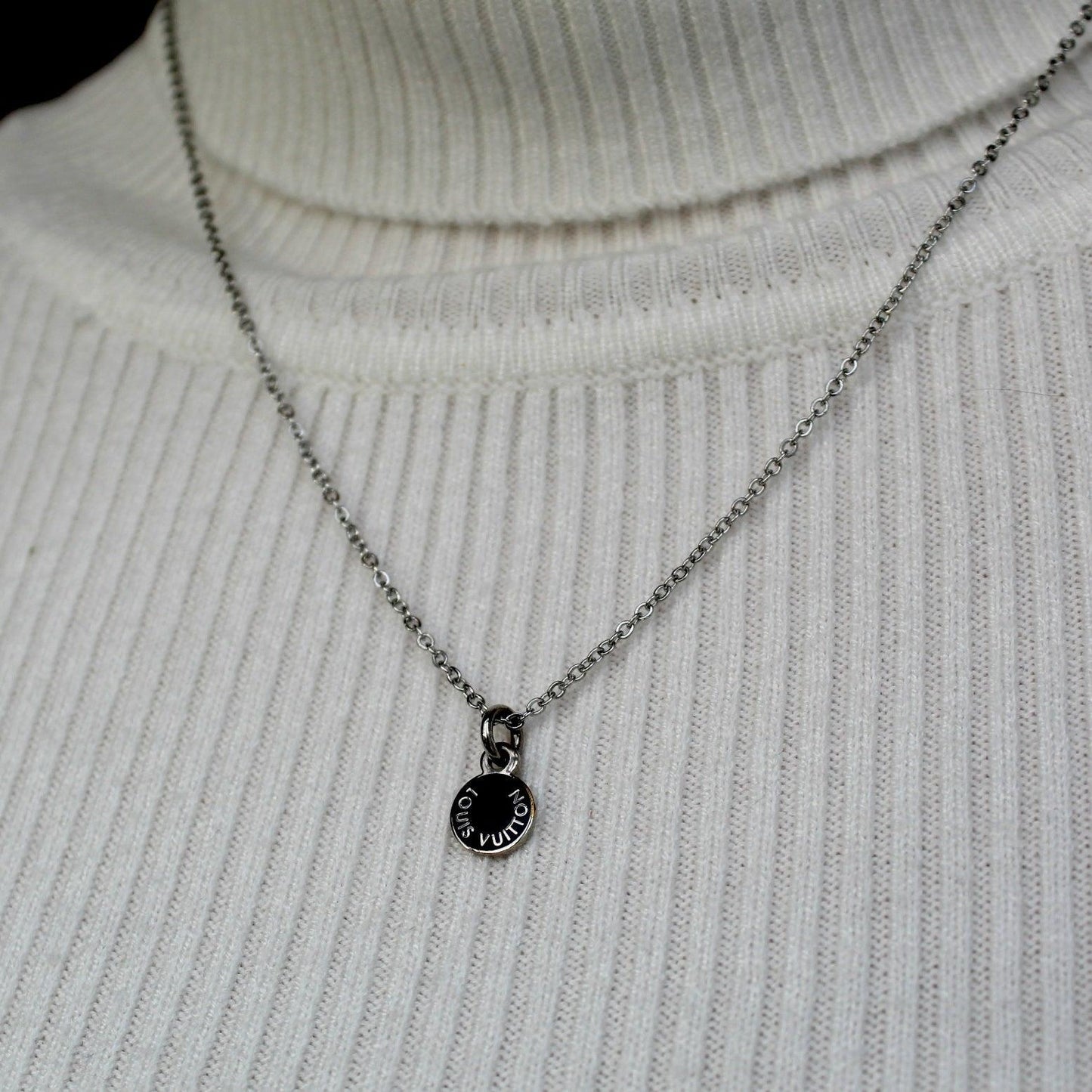 Authentic Louis Vuitton Mini Blue Pendant - Reworked Necklace
