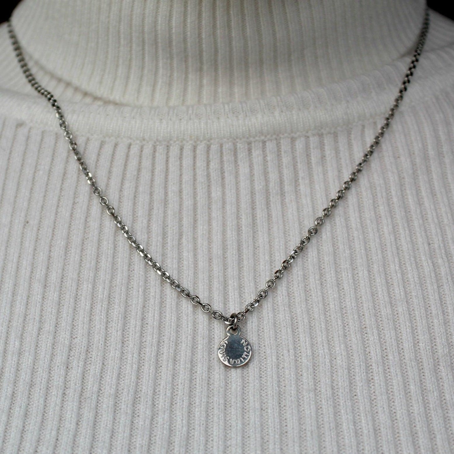 Authentic Louis Vuitton Mini Pendant- Repurposed Necklace
