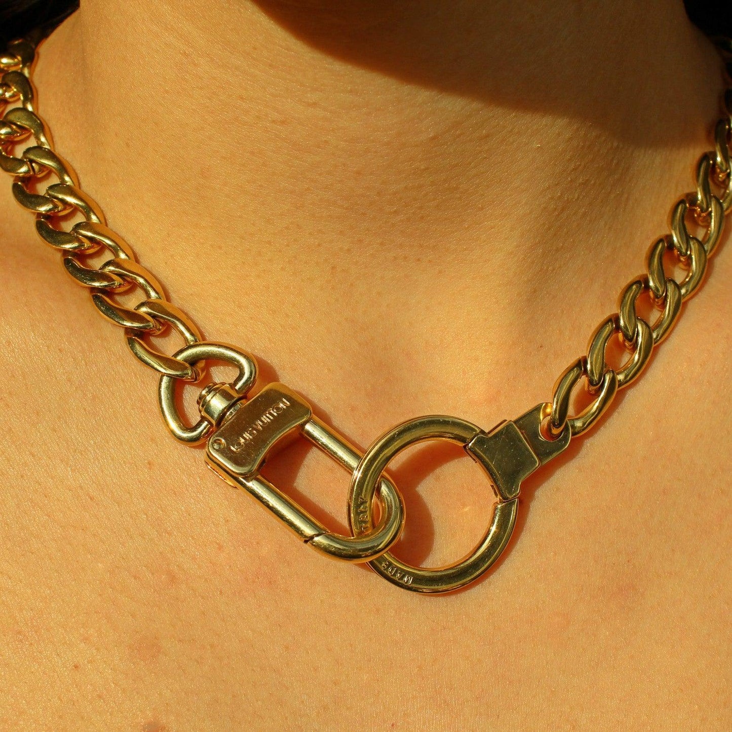 Authentic Louis Vuitton Clasp Reworked Necklace