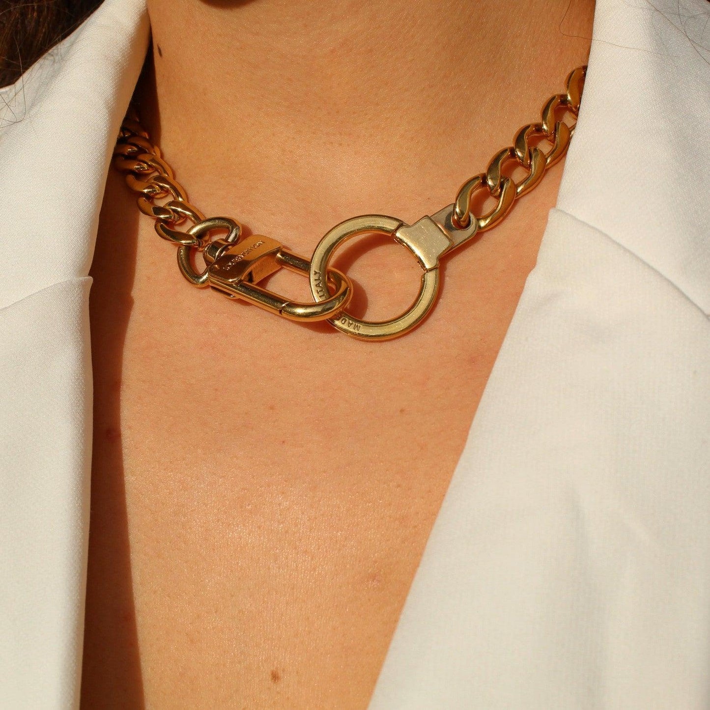 Authentic Louis Vuitton Clasp Reworked Necklace
