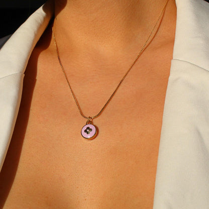 Authentic Louis Vuitton Purple Pendant- Necklace