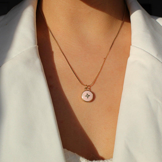Authentic Louis Vuitton Mini Blush Pendant- Upcycled Necklace