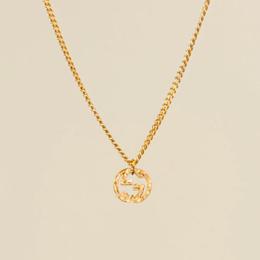 Authentic repurposed Gucci logo necklace