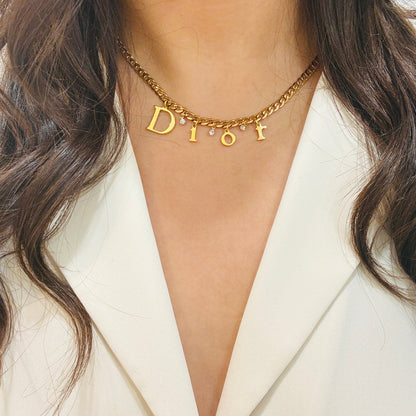 Authentic repurposed Dior necklace